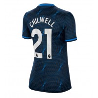 Fotballdrakt Dame Chelsea Ben Chilwell #21 Bortedrakt 2023-24 Kortermet